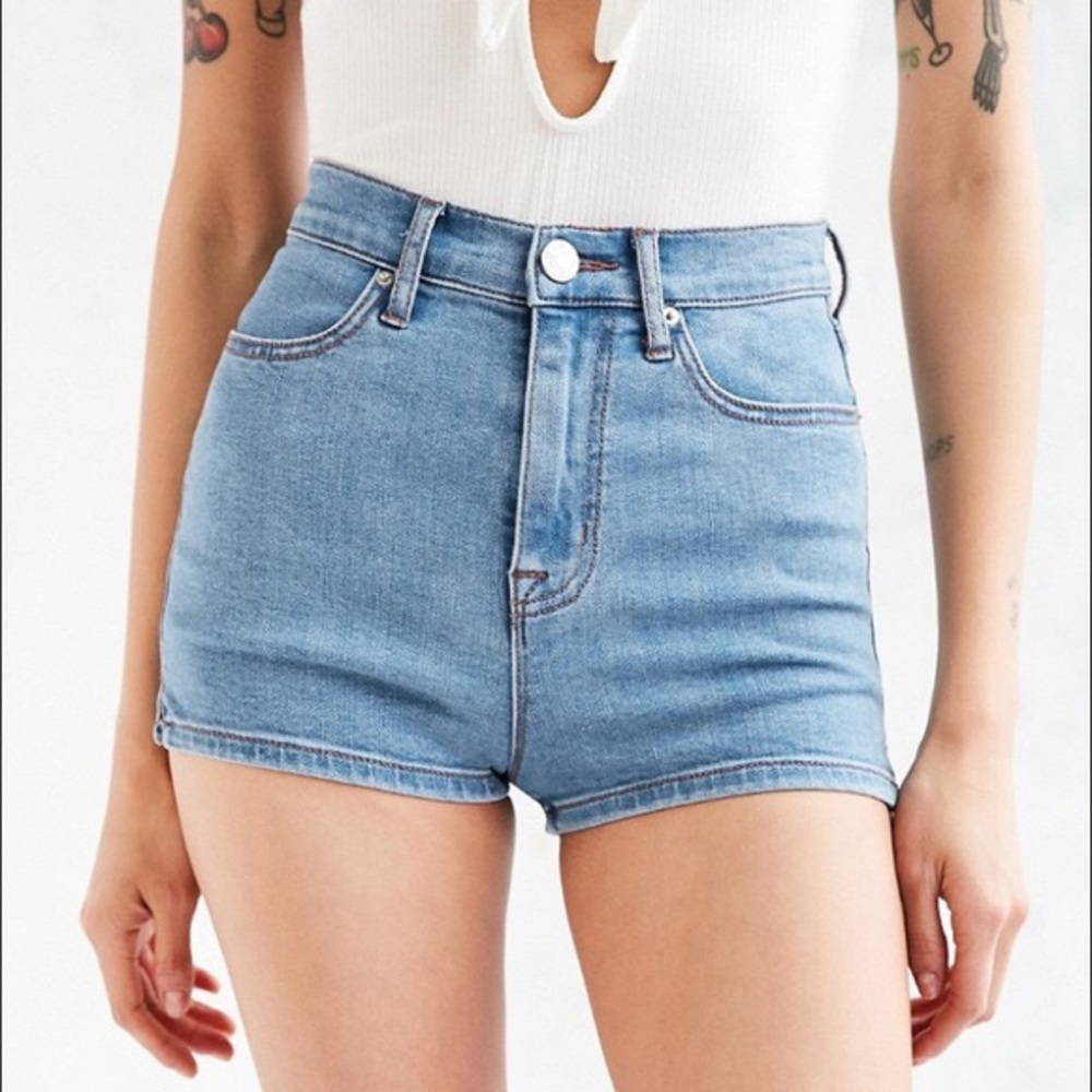 Super High Waisted Denim Shorts by Bullhead